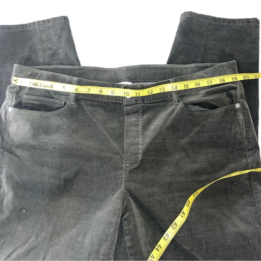 J.‎ Jill Women's Pants Corduroy Olive Green Size XL  16 Slim Leg Holiday - Picture 6 of 10